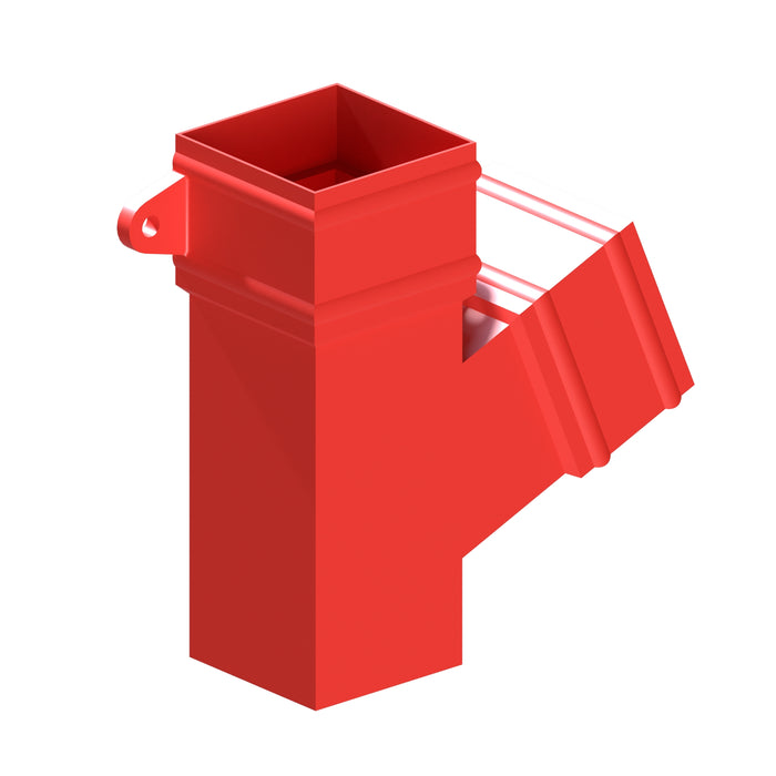 Dales Traditional Square 101.6mm Downpipe - (Right Hand) 112.5 Degree Pipe Branch CW Socket