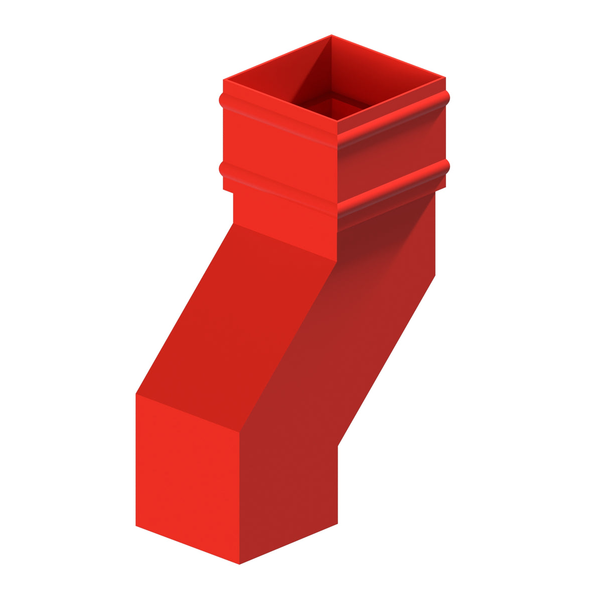 Dales Traditional Square 101.6mm Downpipe - Pipe Offset 135 Degree (100mm Projection) CW Cast Collar