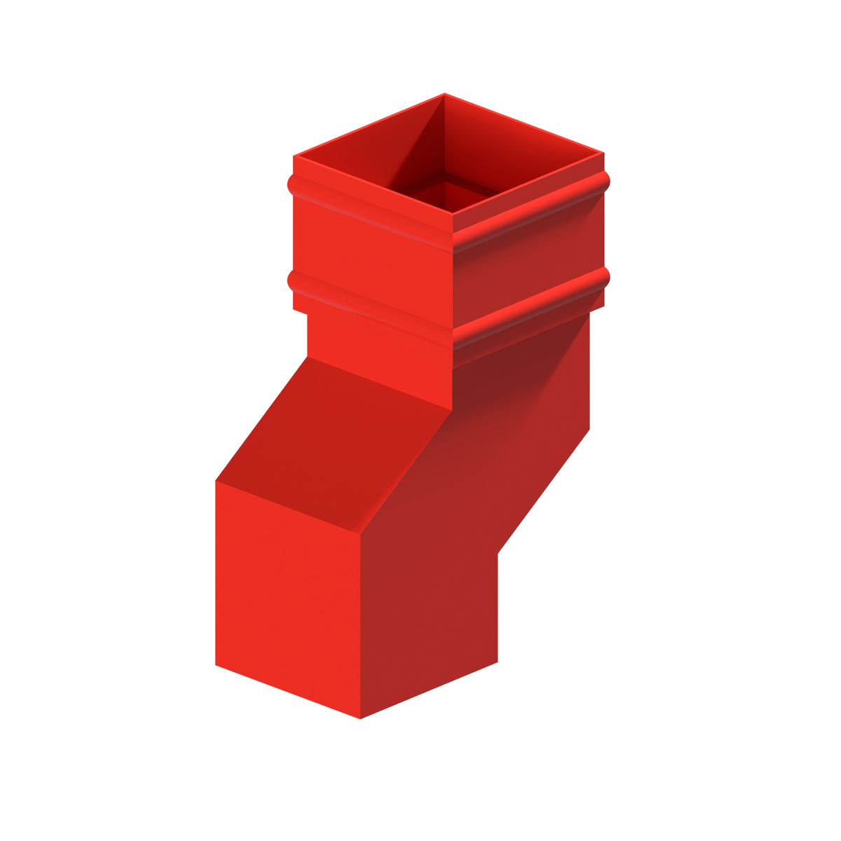 Dales Traditional Square 101.6mm Downpipe - Pipe Offset 135 Degree (50mm Projection) CW Cast Collar