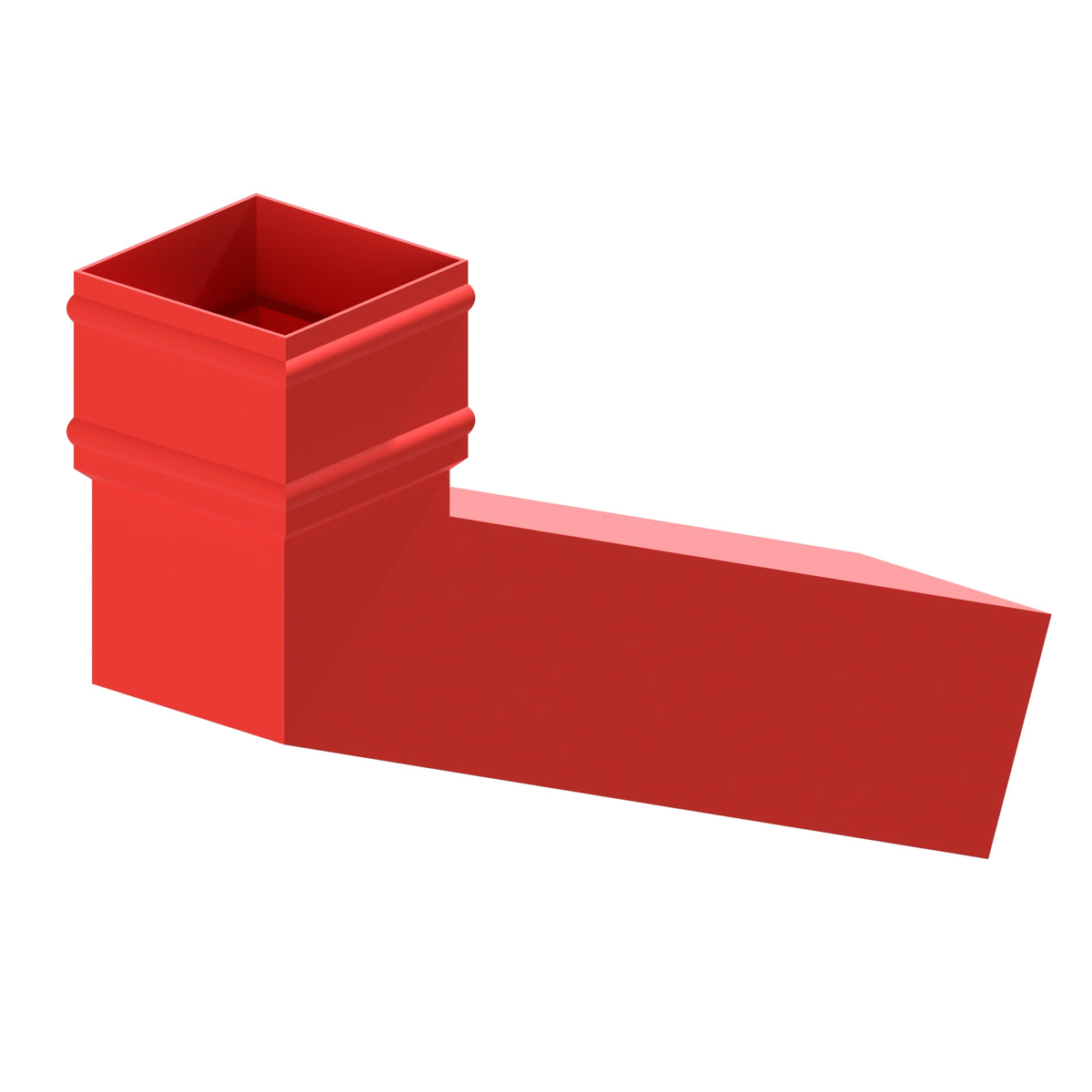 Dales Traditional Square 101.6mm Downpipe - Long Tailed Elbow 112.5 Degree (300mm Projection) CW Cast Collar