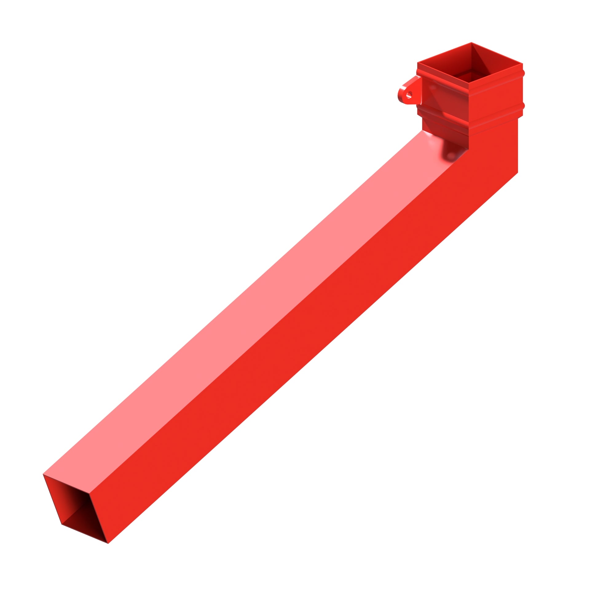 Dales Traditional Square 101.6mm Downpipe - (Left Hand) Long Tailed Elbow 112.5 Degree (1000mm Projection) CW Cast Collar