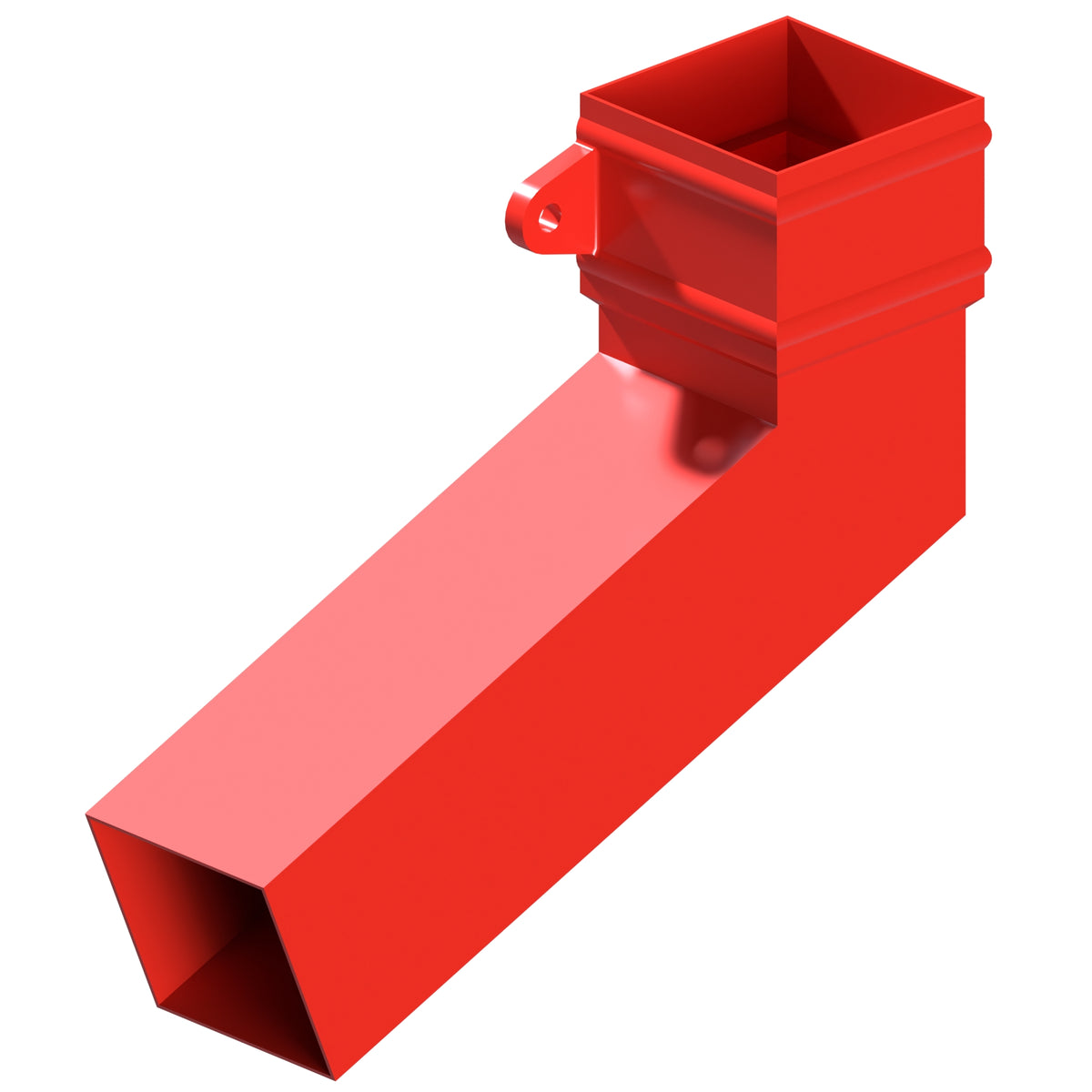 Dales Traditional Square 101.6mm Downpipe - (Left Hand) Long Tailed Elbow 112.5 Degree (300mm Projection) CW Cast Collar