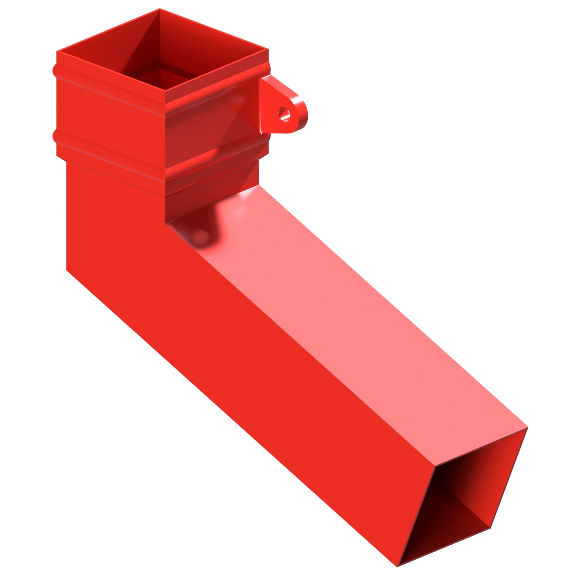 Dales Traditional Square 101.6mm Downpipe - (Right Hand) Long Tailed Elbow 112.5 Degree (300mm Projection) CW Cast Collar