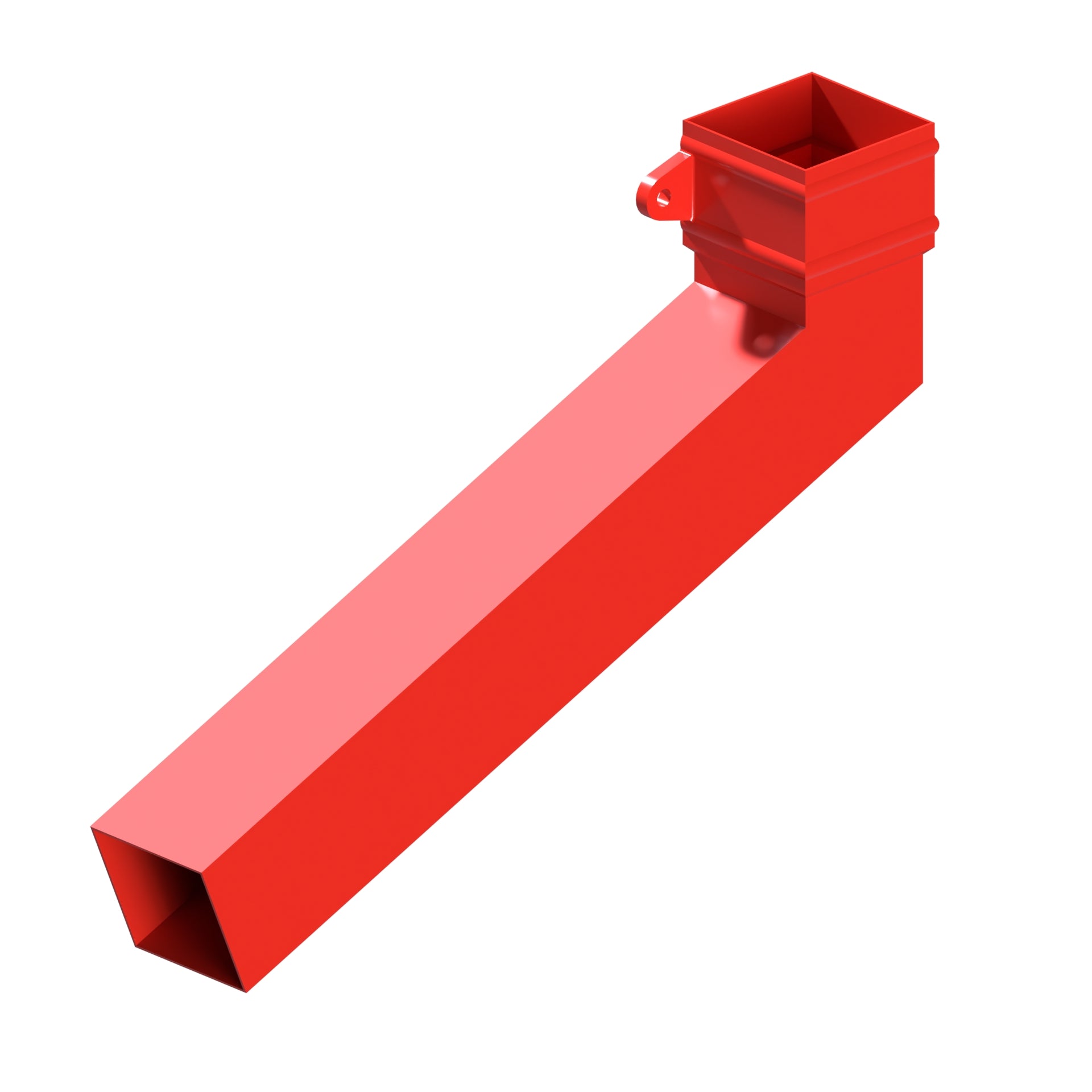 Dales Traditional Square 101.6mm Downpipe - (Left Hand) Long Tailed Elbow 112.5 Degree (600mm Projection) CW Cast Collar