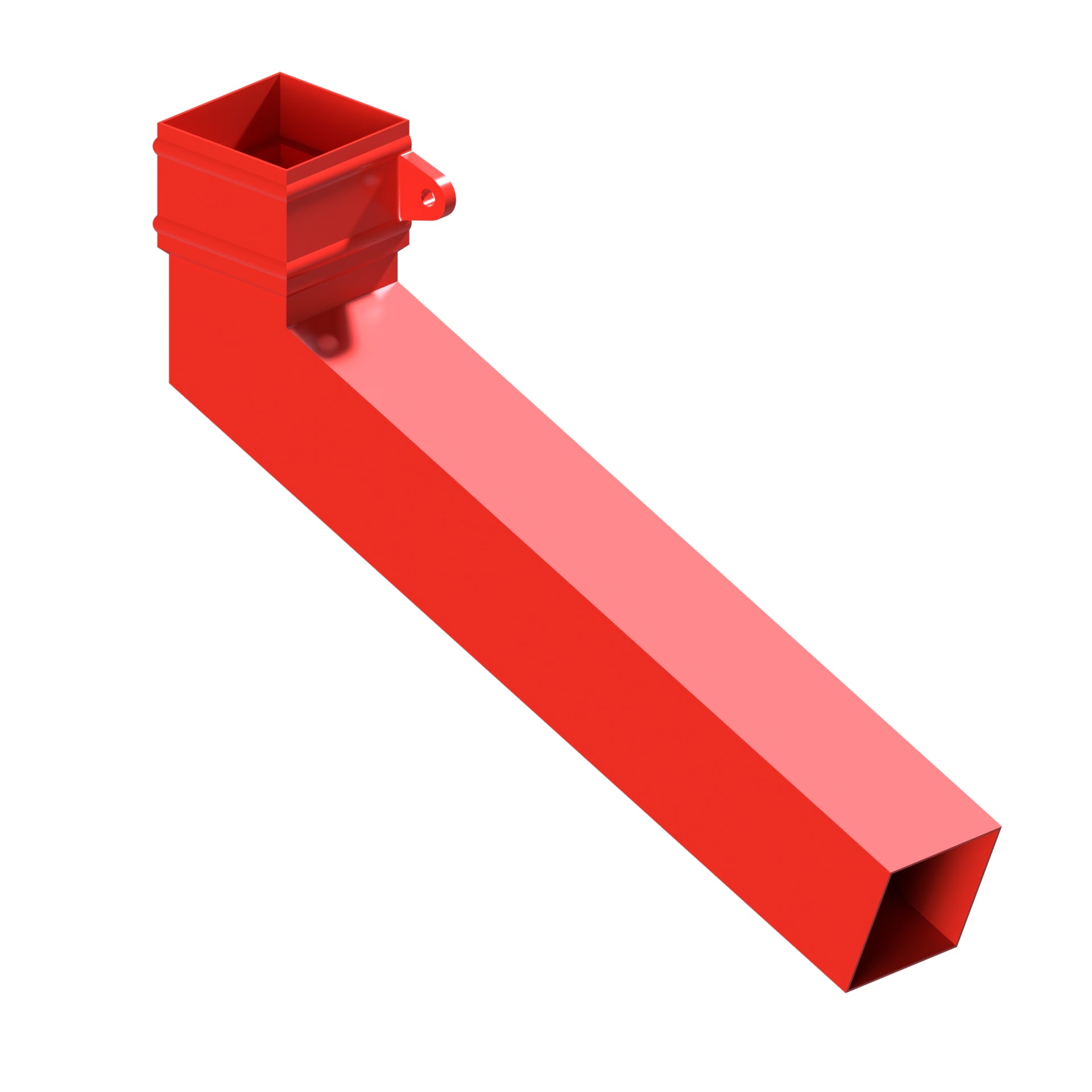 Dales Traditional Square 101.6mm Downpipe - (Right Hand) Long Tailed Elbow 112.5 Degree (600mm Projection) CW Cast Collar