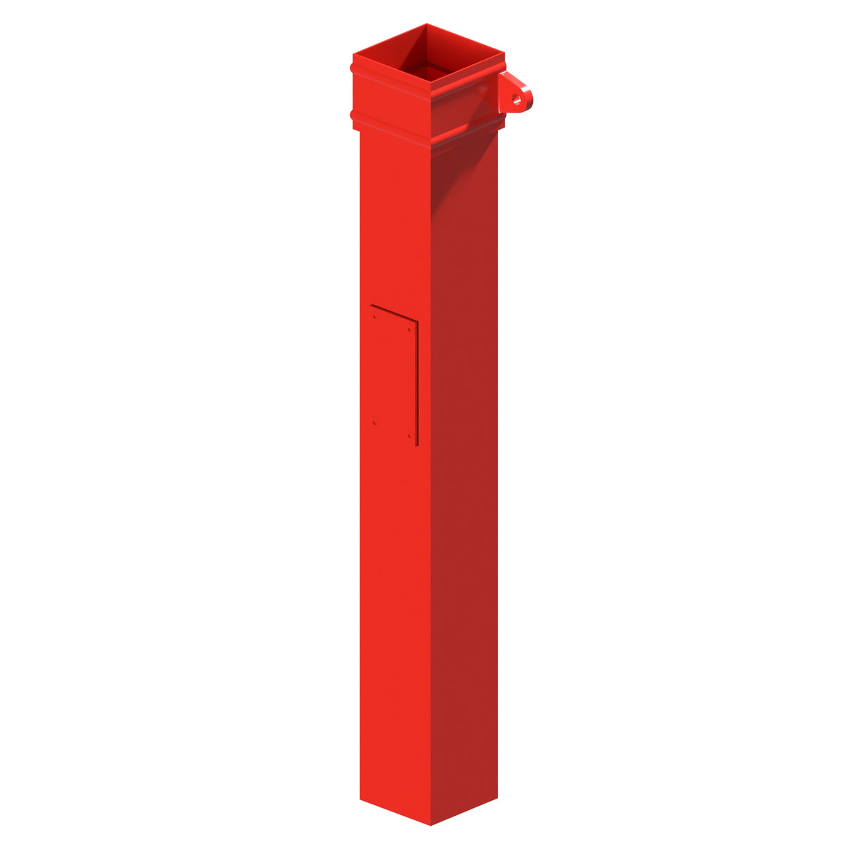 Dales Traditional Square 101.6mm Downpipe - Rodding Access 750mm Long CW Socket & Cover Plate
