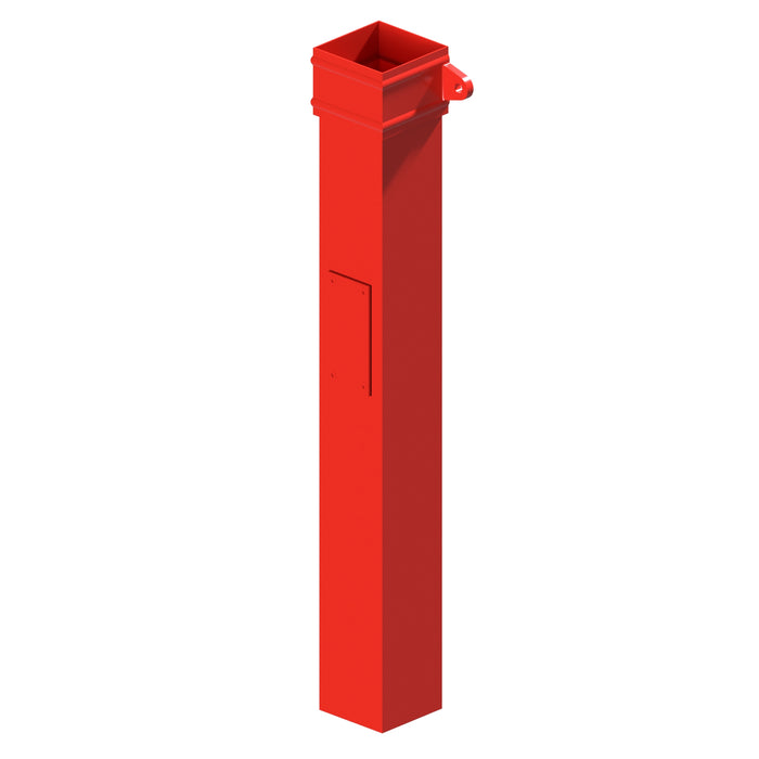 Dales Traditional Square 101.6mm Downpipe - Rodding Access 750mm Long CW Socket & Cover Plate