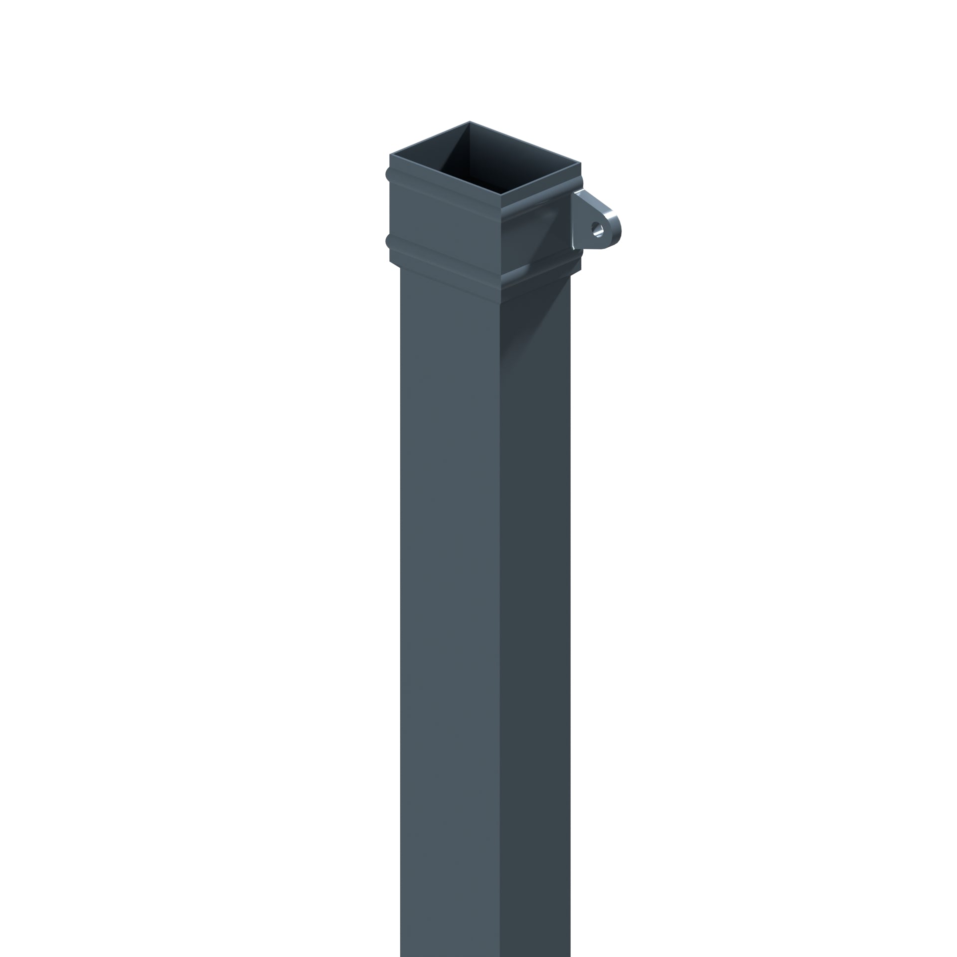 Dales Traditional Rectangular 101.6x76.2mm Downpipe - 1m Length CW Cast Eared Collar