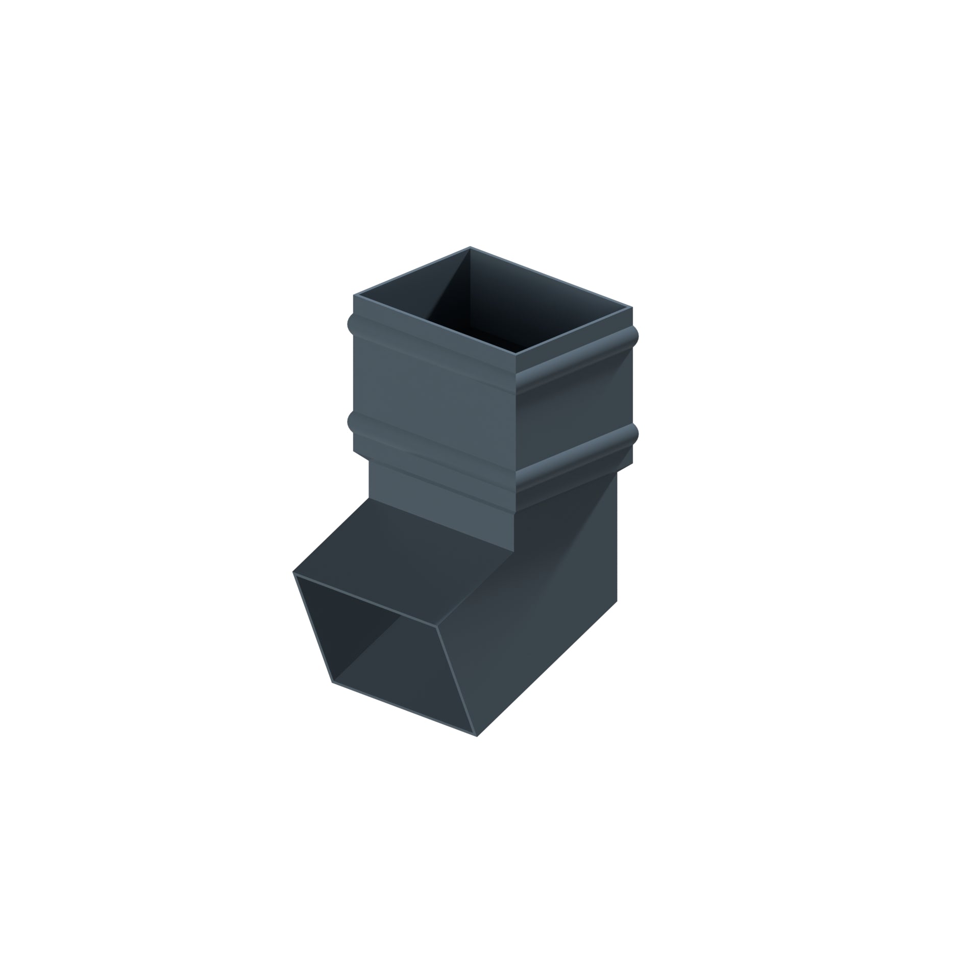 Dales Traditional Rectangular 101.6x76.2mm Downpipe - Standard Pipe Elbow 112.5 Degree CW Cast Collar