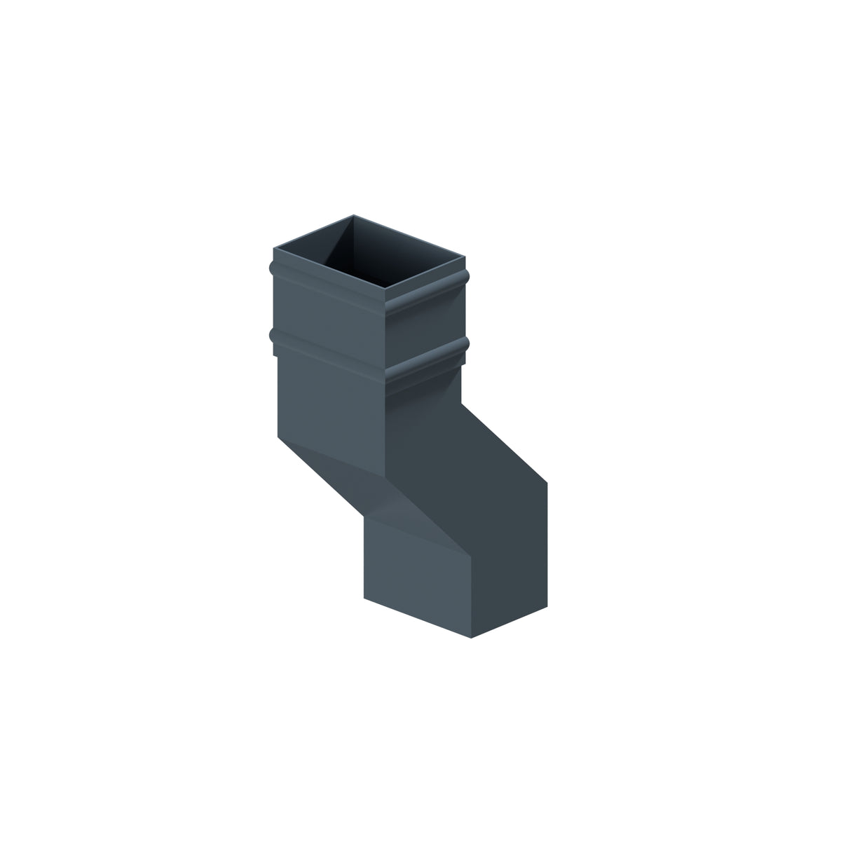 Dales Traditional Rectangular 101.6x76.2mm Downpipe - Pipe Offset 135 Degree (100mm Projection) CW Cast Collar