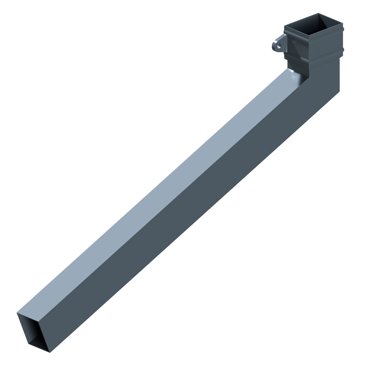 Dales Traditional Rectangular 101.6x76.2mm Downpipe - (Left Hand) Long Tailed Elbow 112.5 Degree (1000mm Projection) CW Cast Collar