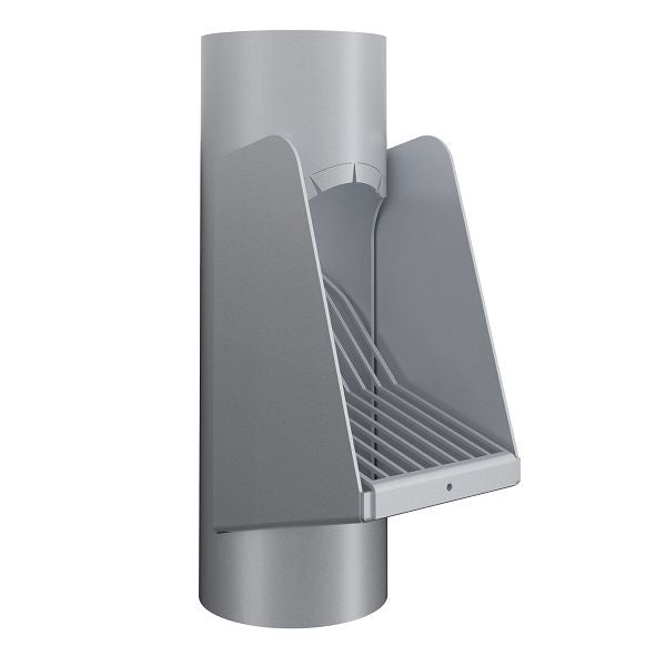 Lindab Painted Hot Dipped Galvanised Steel Vandal Reinforced Leaf Trap (102mm) - Aluminium Gutters Direct