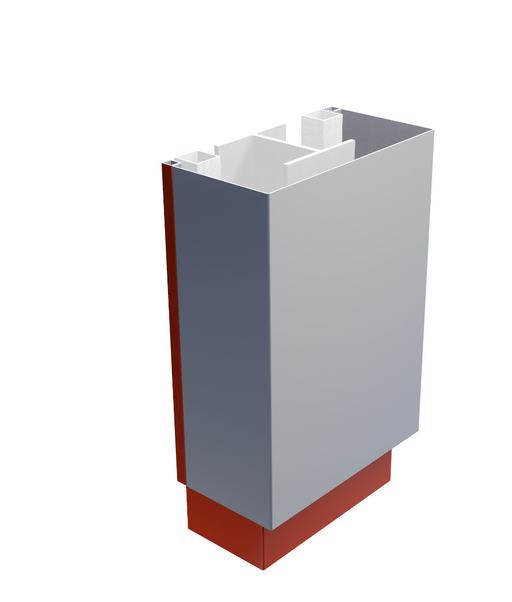 Alumasc Skyline Column Castings - Semi Square DuoColour Column Casing x 3 Metres Length - Aluminium Gutters Direct