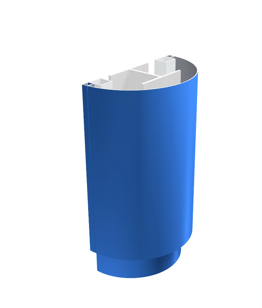 Alumasc Skyline Column Castings - Semicircular UniColour Column Casing x 3 Metres Length - Aluminium Gutters Direct