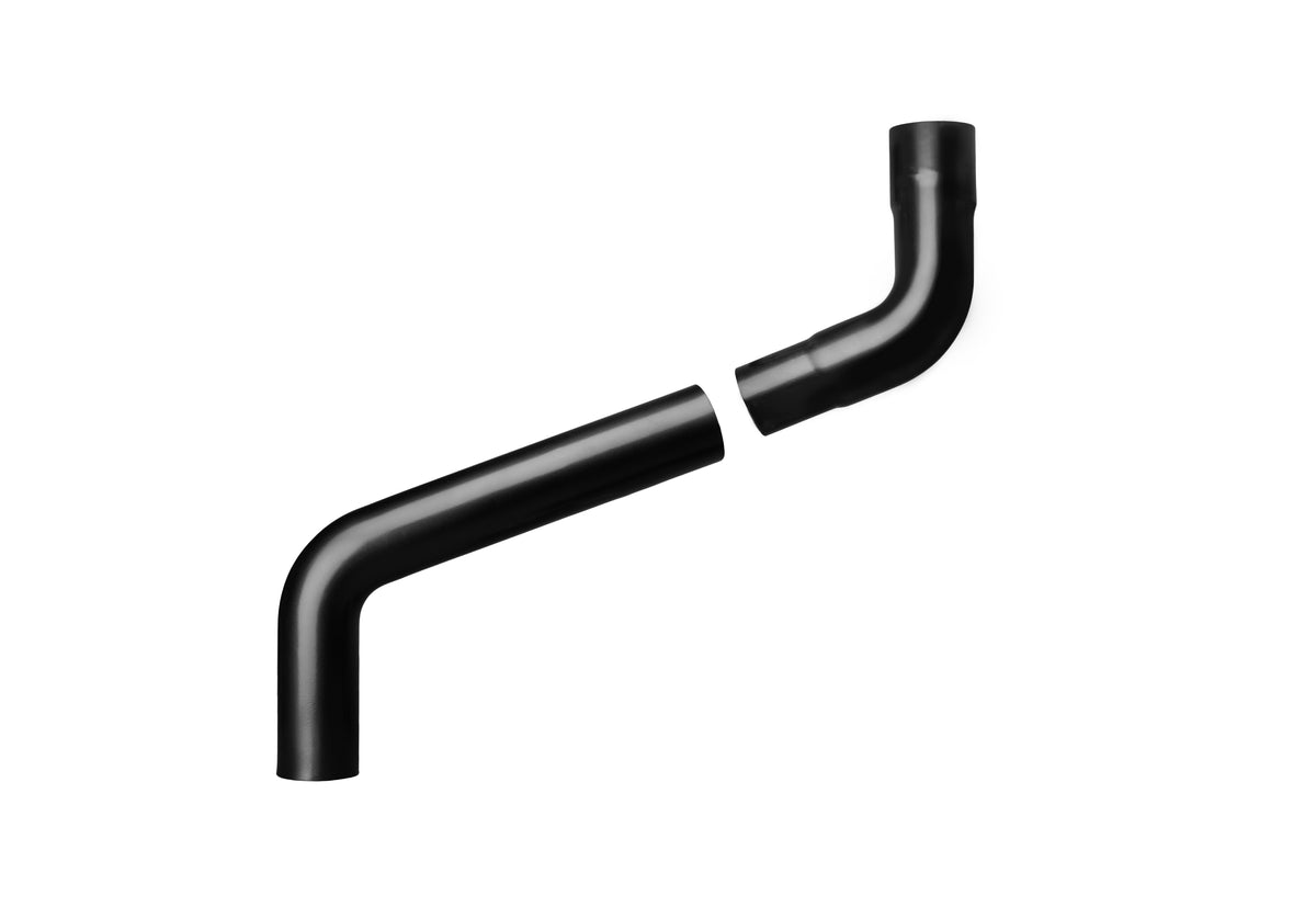 Alumasc Swaged - Round Circular Aluminium 112.5 Degree 2 Part Offset - Aluminium Gutters Direct