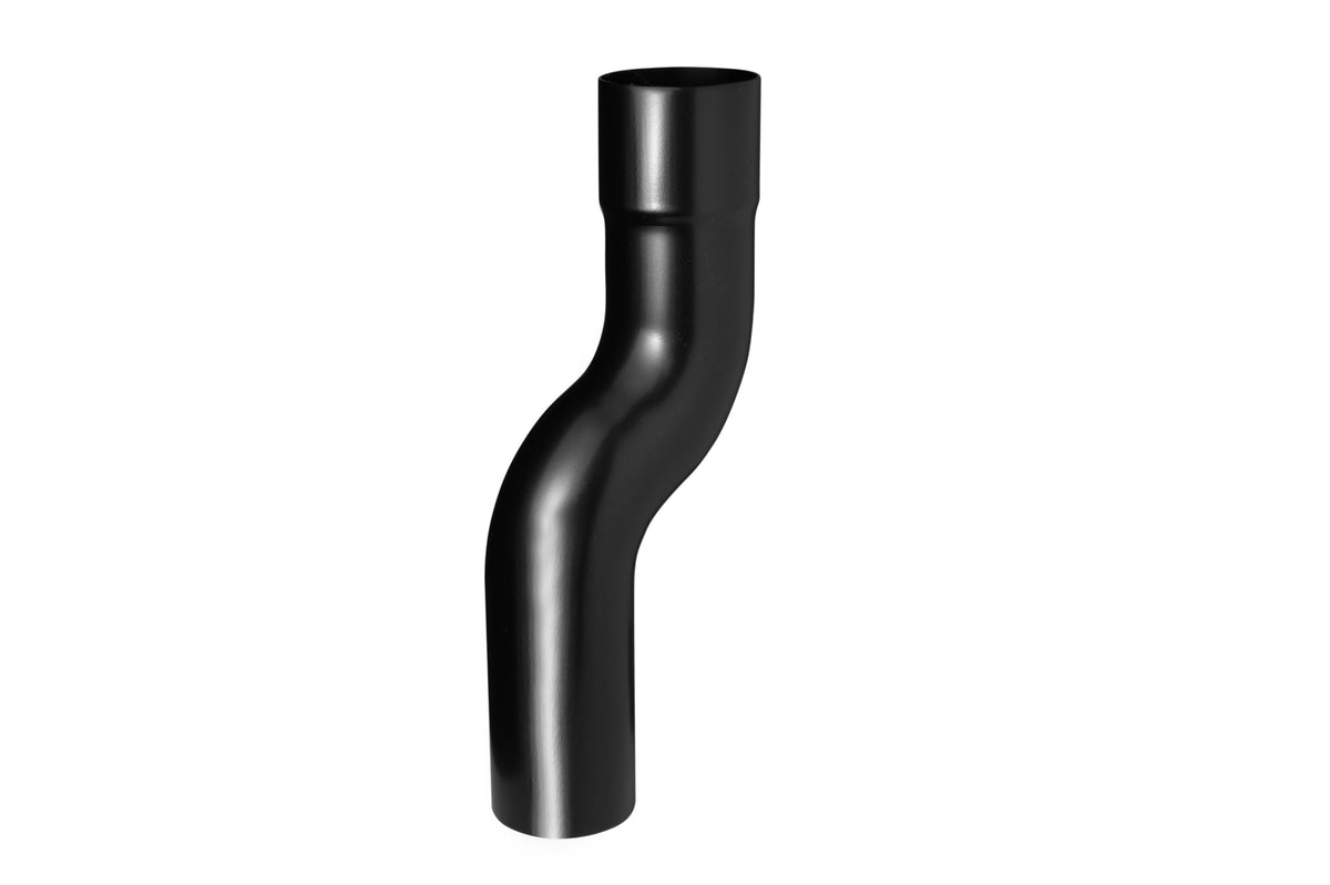 Alumasc Swaged - Round Circular Aluminium 112.5 Degree Fixed Offset - Aluminium Gutters Direct
