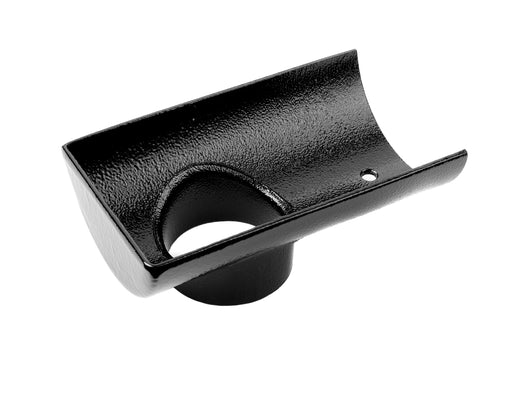 Alumasc Heritage - Half Round Cast Aluminium Internal Socket with Outlet Pipe - Aluminium Gutters Direct