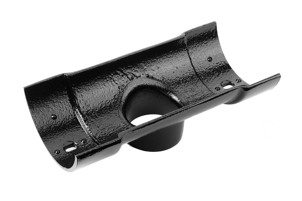 Alumasc Heritage - Half Round Cast Aluminium Running Outlet Double Spigot Socket - Aluminium Gutters Direct