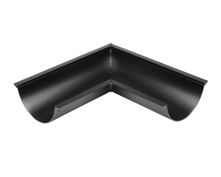 Alumasc AX SnapFix Beaded Half Round Extruded Aluminium 90 Degree Angle - Aluminium Gutters Direct