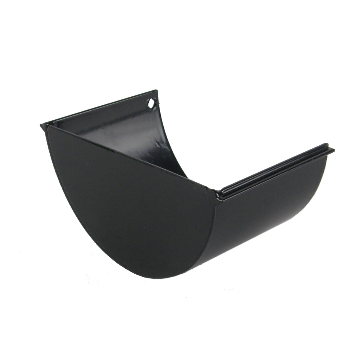Alumasc AX SnapFix - Beaded Half Round Extruded Aluminium Stop End - Aluminium Gutters Direct