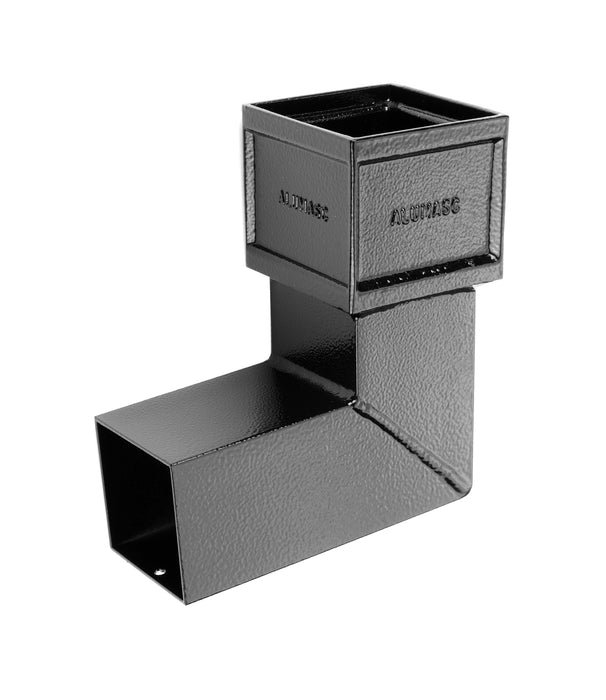 Alumasc Heritage - Rectangular Cast Aluminium Socketed Bend L&R F&B Without Ears - Aluminium Gutters Direct