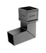 Alumasc Heritage - Rectangular Cast Aluminium Socketed Bend L&R F&B Without Ears - Aluminium Gutters Direct