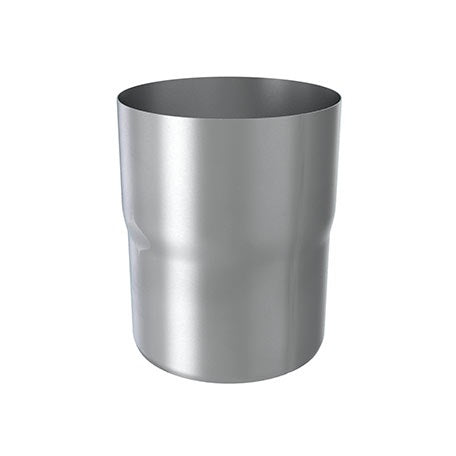 Alumasc Infinity Natural Zinc - Circular Downpipe Connector - Aluminium Gutters Direct