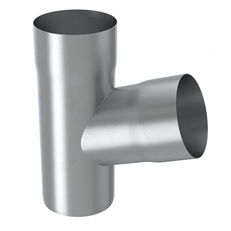 Alumasc Infinity Natural Zinc - Circular 72° Degree Branch - Aluminium Gutters Direct