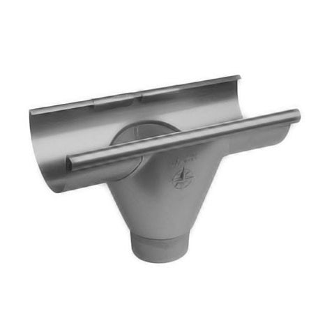 Alumasc Infinity Natural Zinc - Half Round Pre Fabricated Outlet - Aluminium Gutters Direct