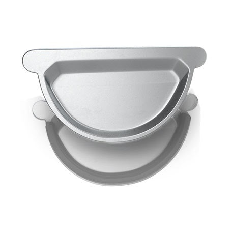 Alumasc Infinity Natural Zinc - Half Round Stop Ends - Aluminium Gutters Direct