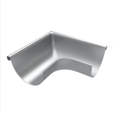 Alumasc Infinity Natural Zinc - Half Round 90° External Angles - Aluminium Gutters Direct