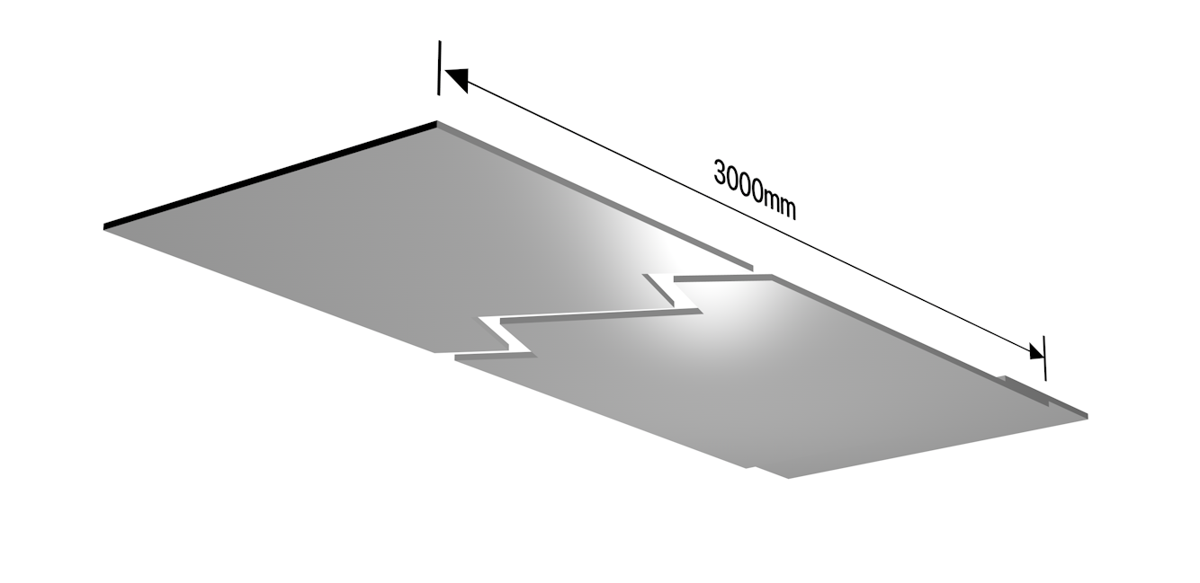 Alumasc Skyline Soffit SOF0 - 0 Bend x 1 Metre - Aluminium Gutters Direct