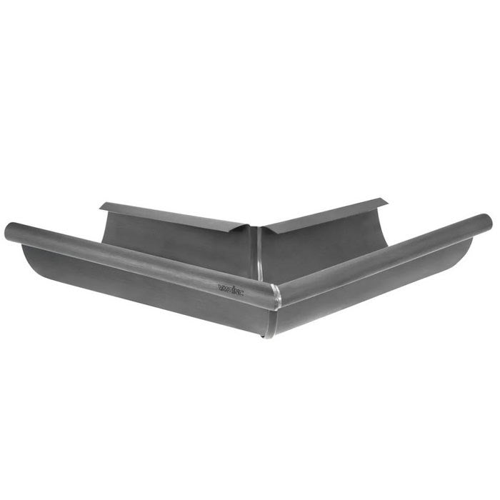 Alumasc Infinity Quartz Zinc - Half Round Gutter External 90° Angles 125mm - Aluminium Gutters Direct