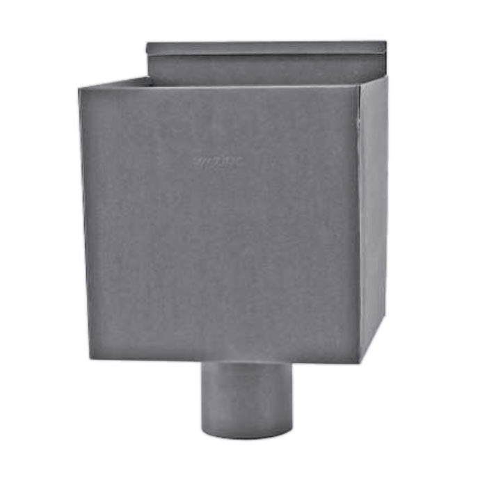 Alumasc Infinity Quartz Zinc - Contemporary Hopper Head - Aluminium Gutters Direct
