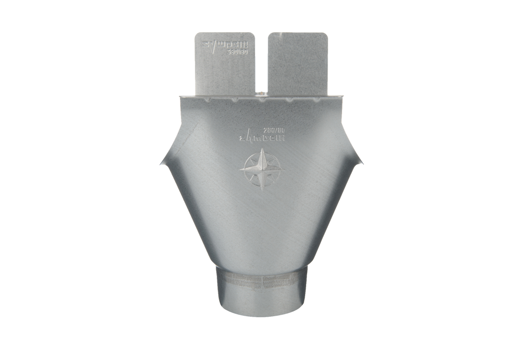 Alumasc Infinity Steel - Half Round Wrap Around Outlets - Aluminium Gutters Direct