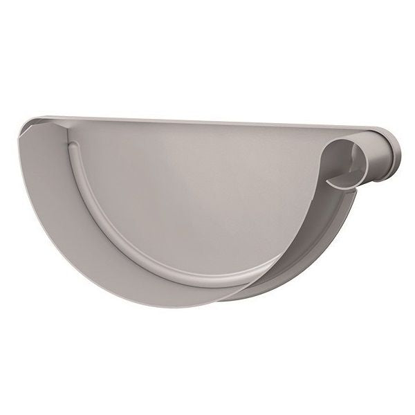 Lindab Galvanised Steel Right Hand Stop End (190mm) - Aluminium Gutters Direct