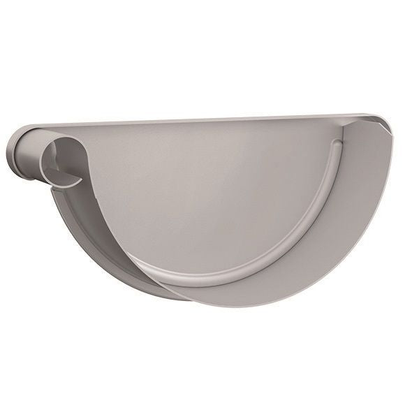 Lindab Galvanised Steel Left Hand Stop End (190mm) - Aluminium Gutters Direct