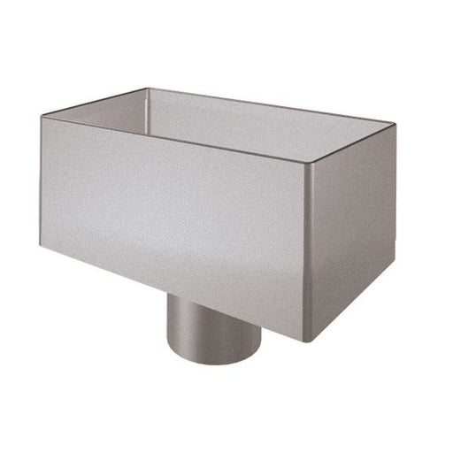 Lindab Galvanised Steel Large Rectangular Water Hopper (75mm - 100mm) - Aluminium Gutters Direct