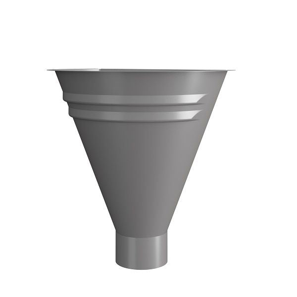 Lindab Galvanised Steel Half Round Water Hopper (75mm - 100mm) - Aluminium Gutters Direct
