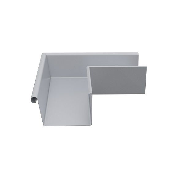 Lindab Painted Steel External Rectangular Gutter Angle (140mm) - Aluminium Gutters Direct