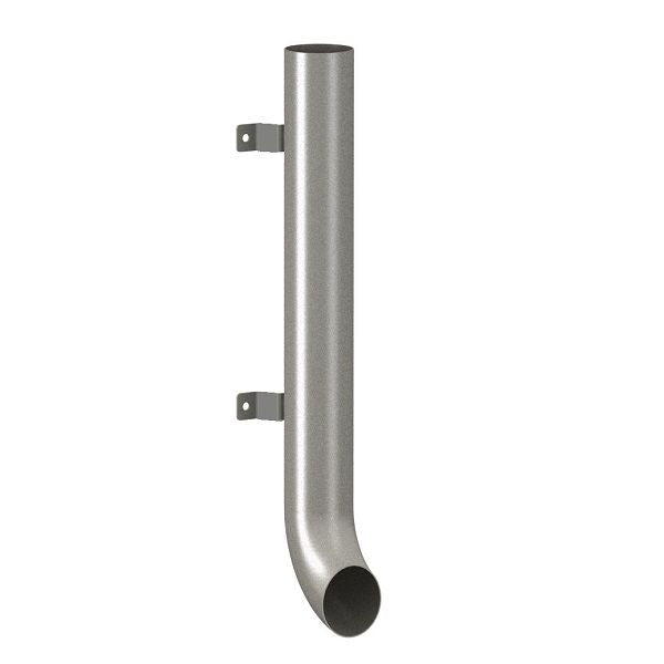 Lindab Painted Steel Vandal Reinforced Pipe with Shoe (102mm) - Aluminium Gutters Direct