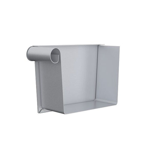 Lindab Painted Steel Left Hand Rectangular Stop End (140mm) - Aluminium Gutters Direct